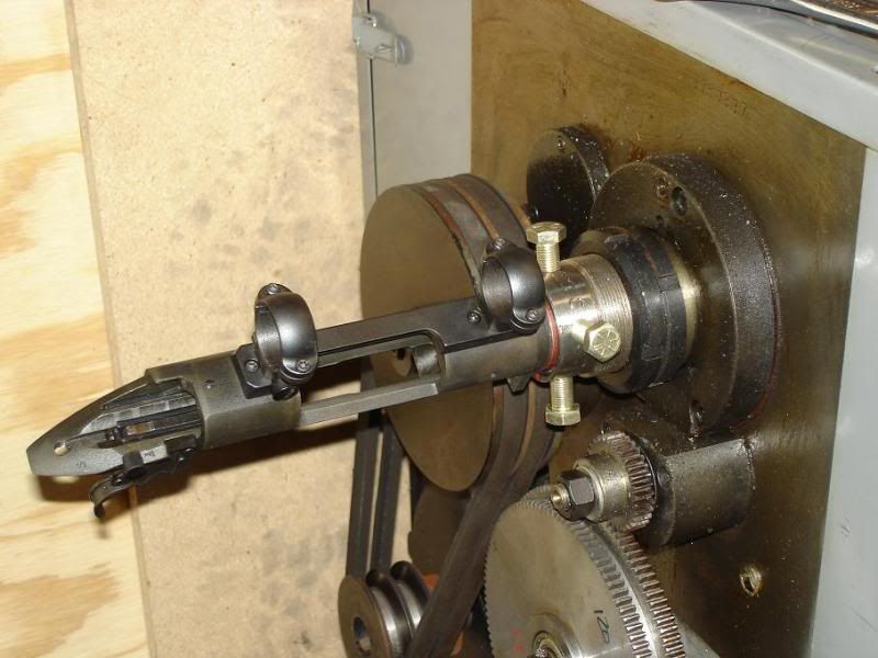 homemade lathe chuck for barrel work. 4x4 and Off